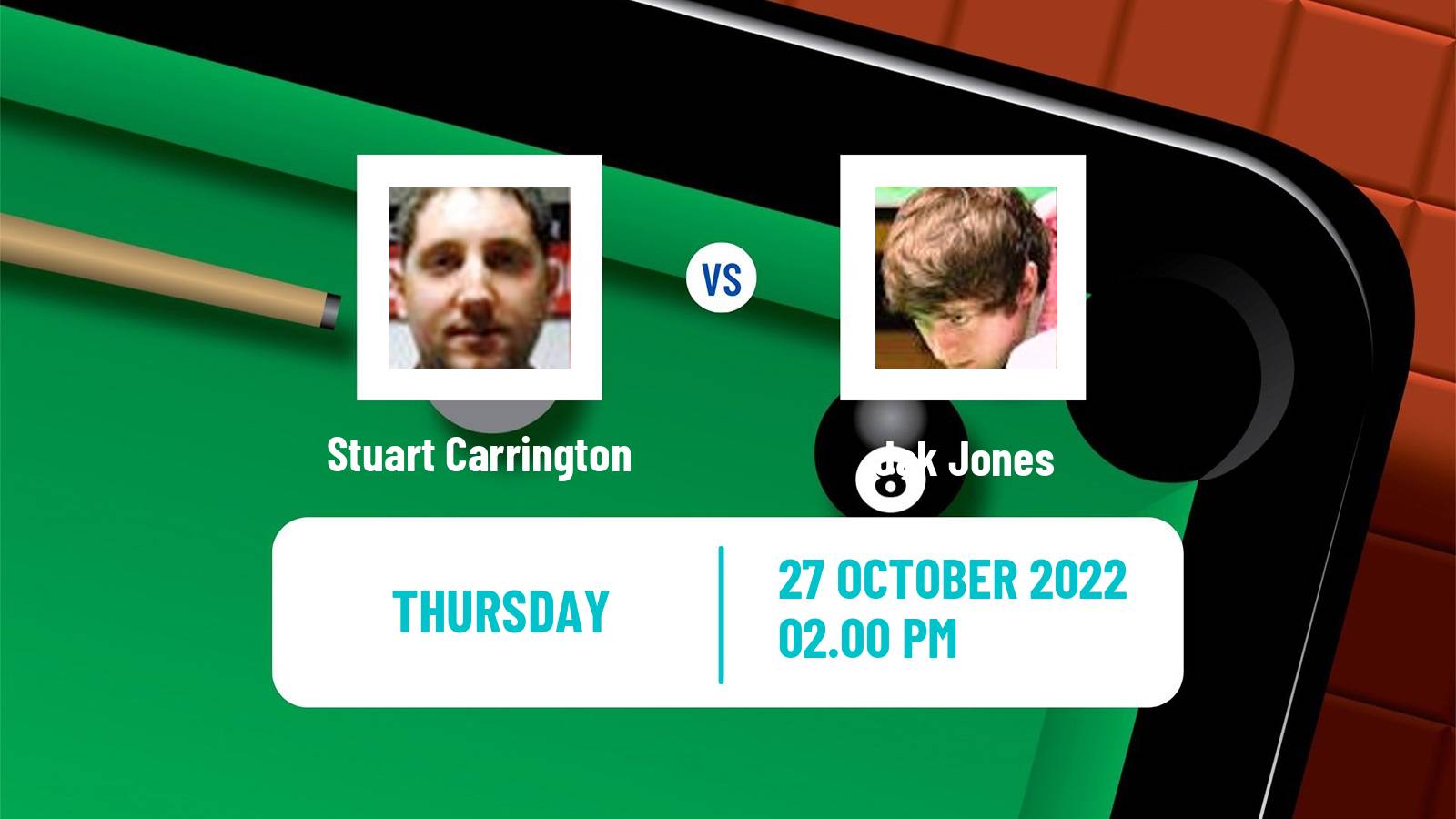 Snooker Snooker Stuart Carrington - Jak Jones
