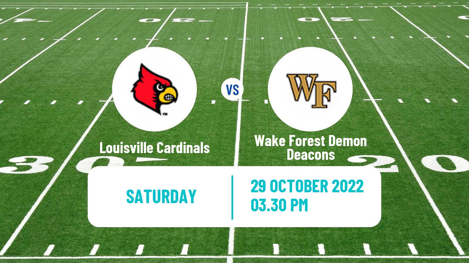 American football NCAA College Football Louisville Cardinals - Wake Forest Demon Deacons