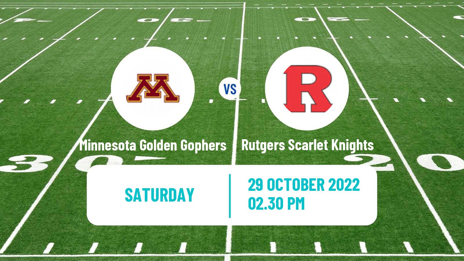 American football NCAA College Football Minnesota Golden Gophers - Rutgers Scarlet Knights