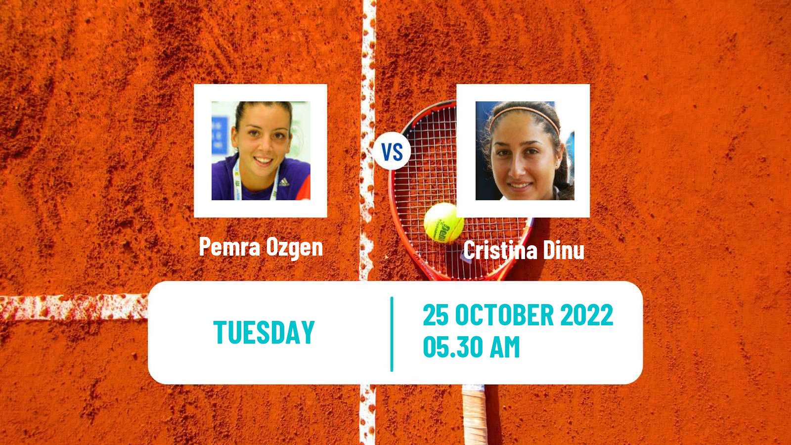 Tennis ITF Tournaments Pemra Ozgen - Cristina Dinu
