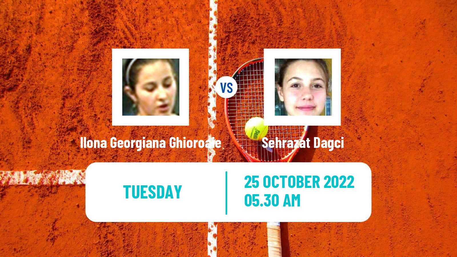 Tennis ITF Tournaments Ilona Georgiana Ghioroaie - Sehrazat Dagci