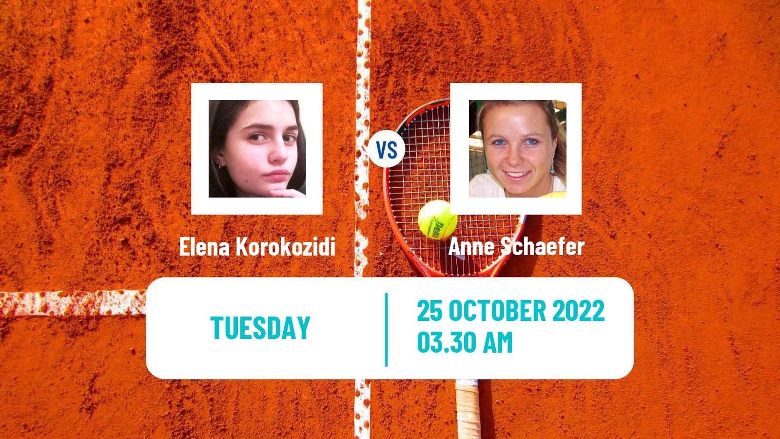 Tennis ITF Tournaments Elena Korokozidi - Anne Schaefer