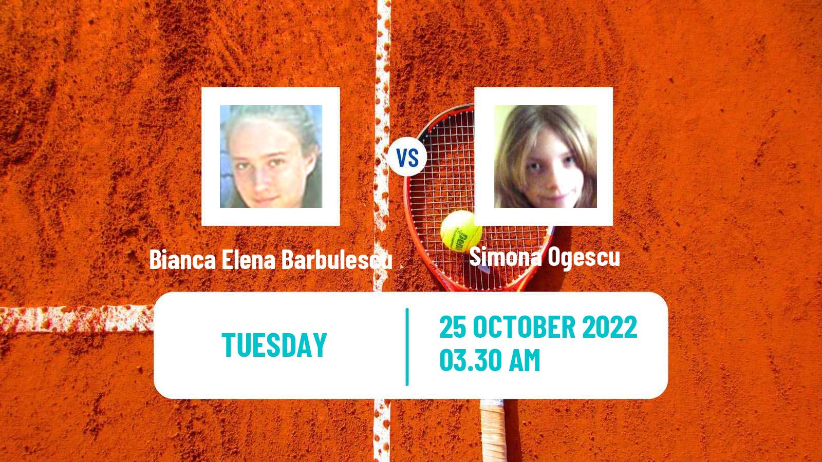 Tennis ITF Tournaments Bianca Elena Barbulescu - Simona Ogescu