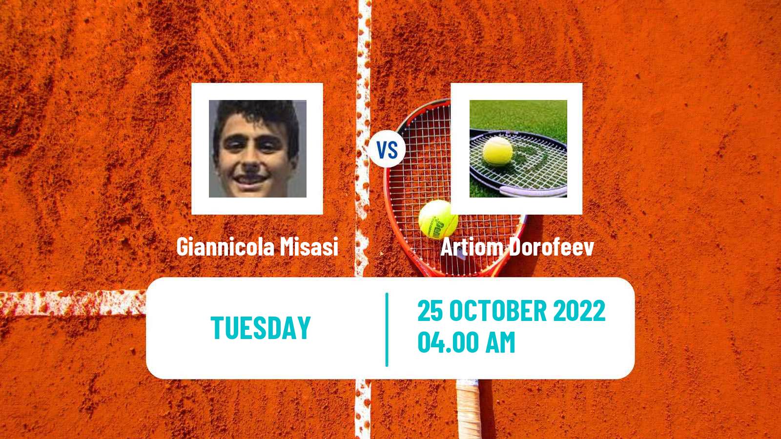 Tennis ITF Tournaments Giannicola Misasi - Artiom Dorofeev