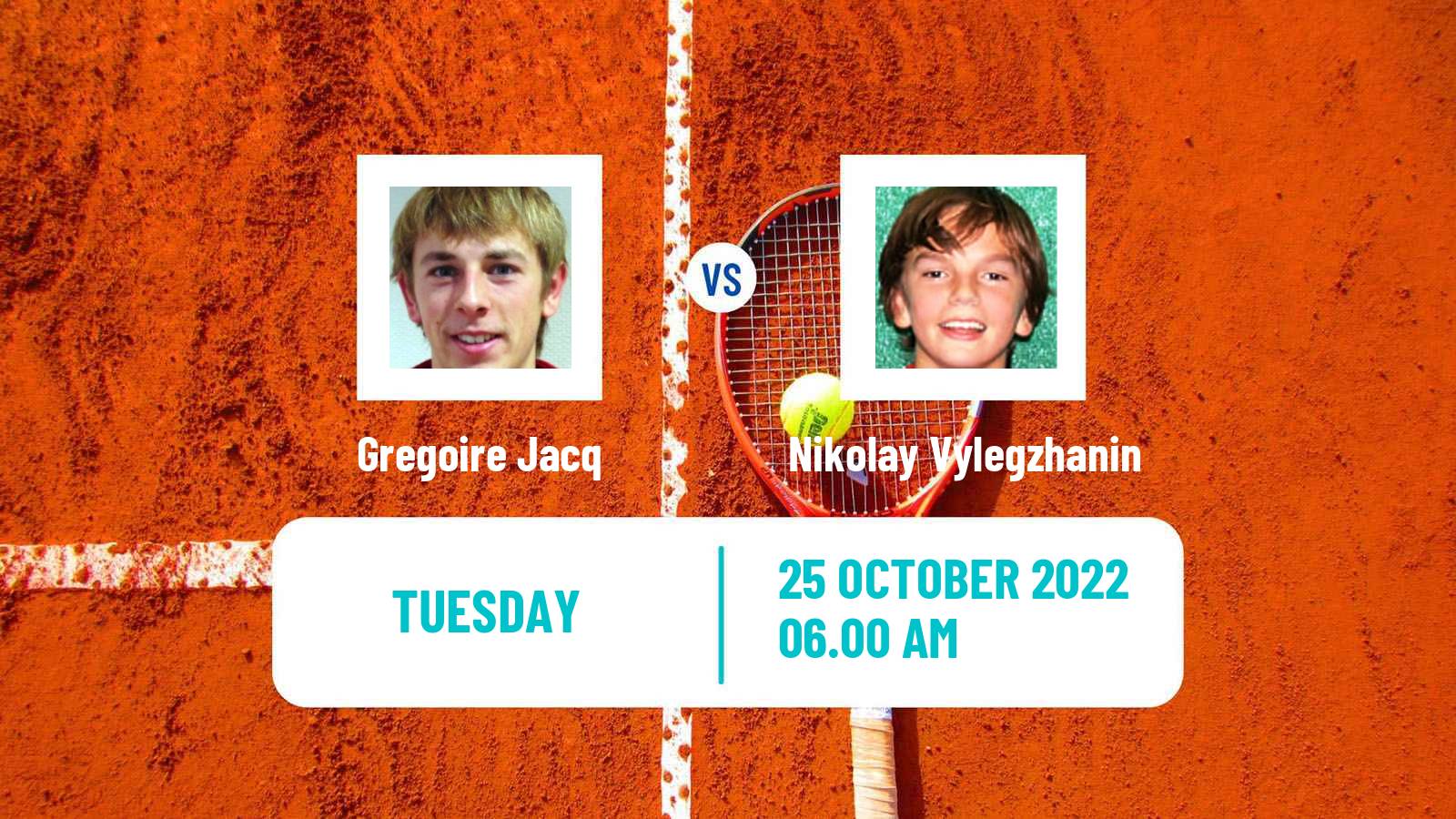 Tennis ITF Tournaments Gregoire Jacq - Nikolay Vylegzhanin