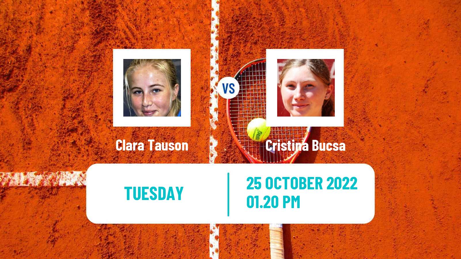 Tennis ITF Tournaments Clara Tauson - Cristina Bucsa
