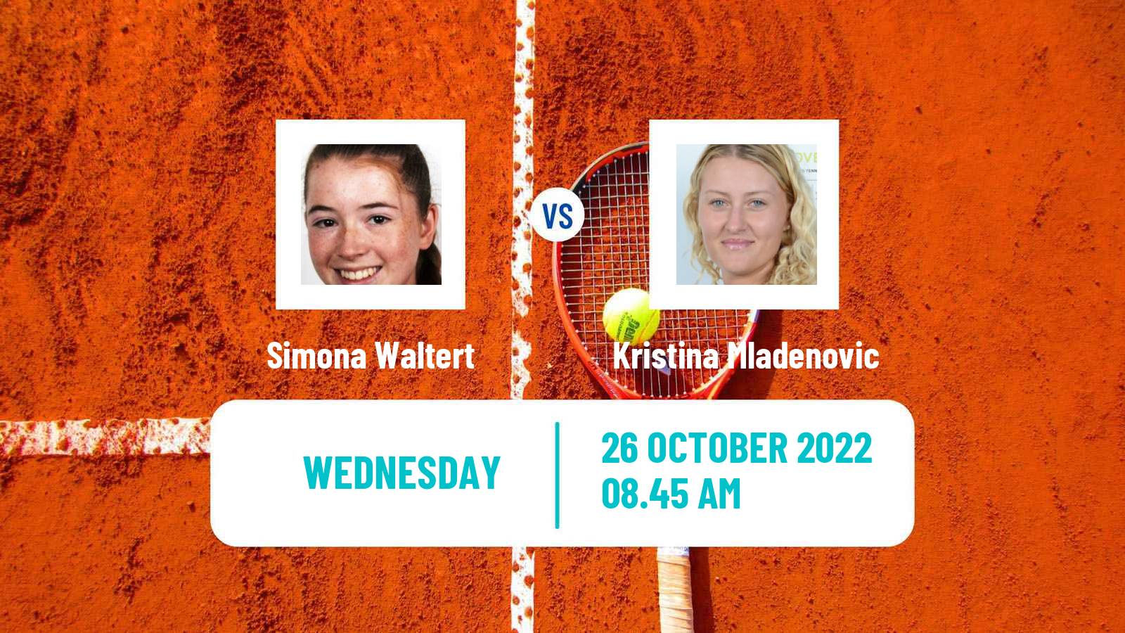 Tennis ITF Tournaments Simona Waltert - Kristina Mladenovic