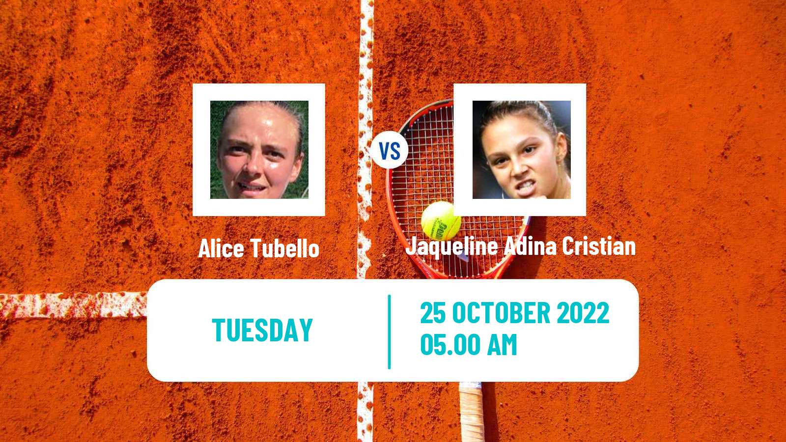 Tennis ITF Tournaments Alice Tubello - Jaqueline Adina Cristian