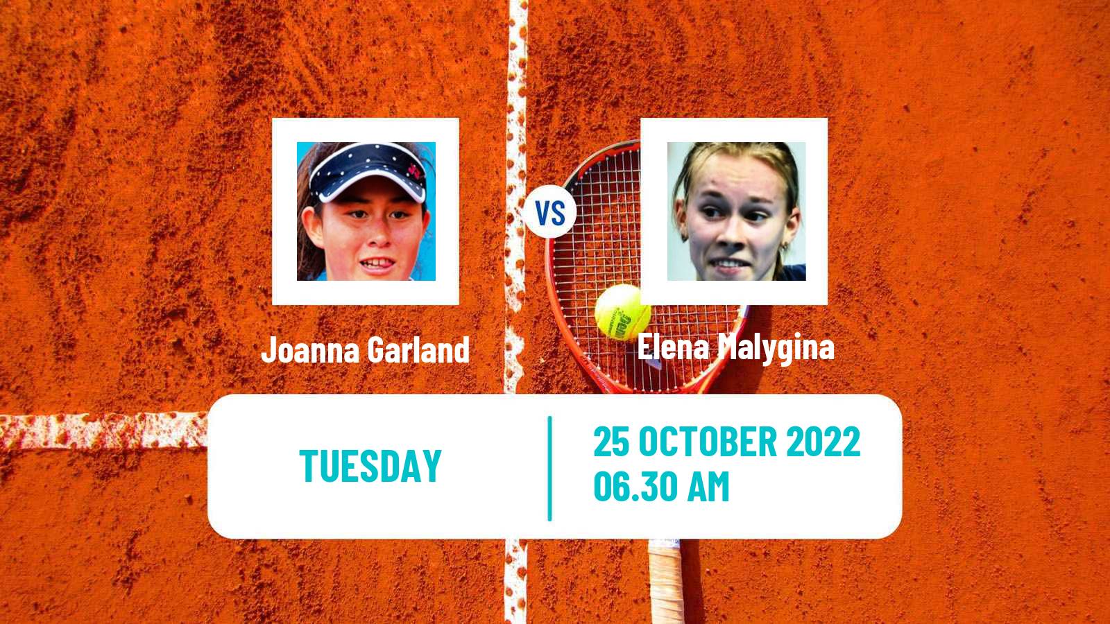 Tennis ITF Tournaments Joanna Garland - Elena Malygina