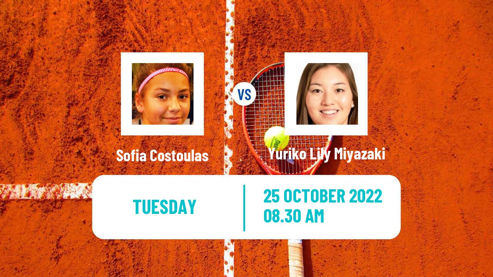Tennis ITF Tournaments Sofia Costoulas - Yuriko Lily Miyazaki
