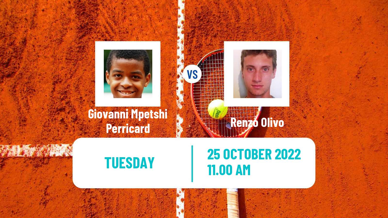 Tennis ATP Challenger Giovanni Mpetshi Perricard - Renzo Olivo