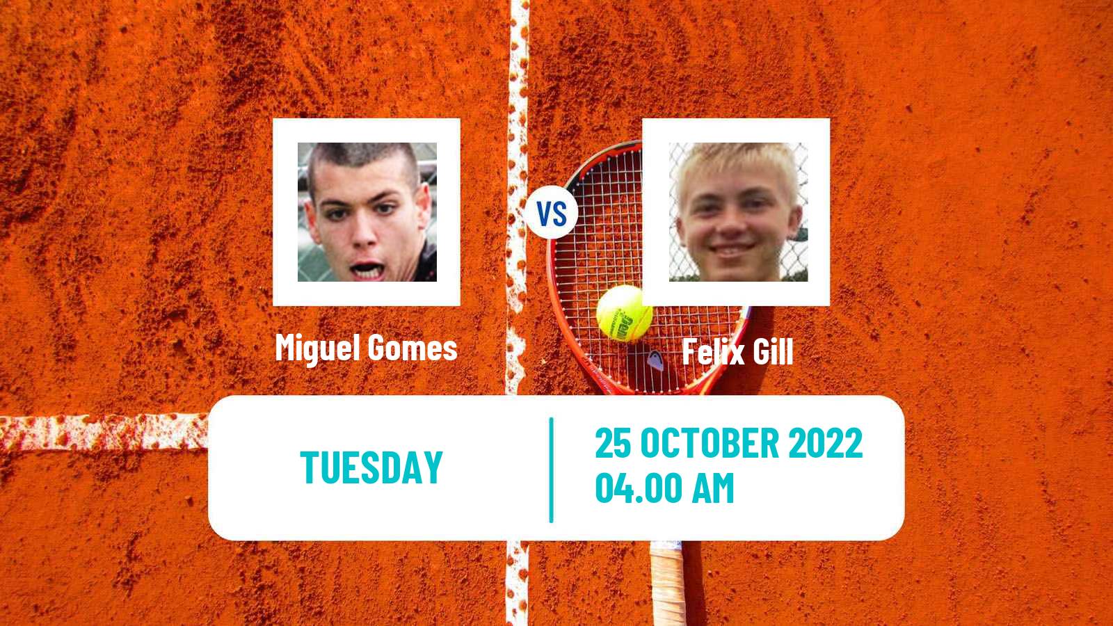 Tennis ITF Tournaments Miguel Gomes - Felix Gill