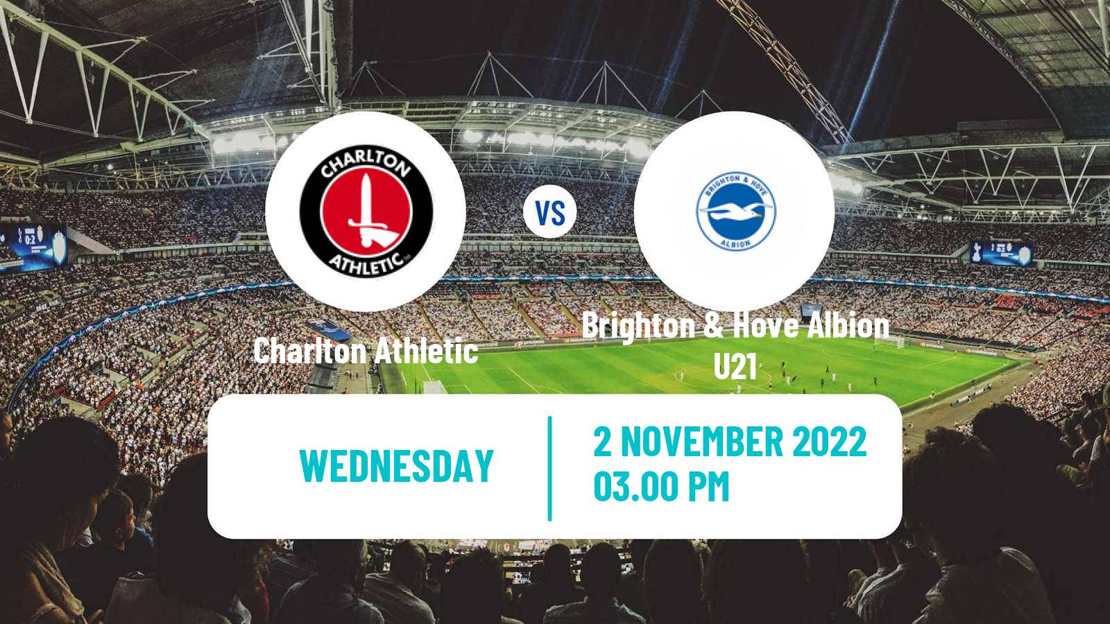 Soccer English EFL Trophy Charlton Athletic - Brighton & Hove Albion U21
