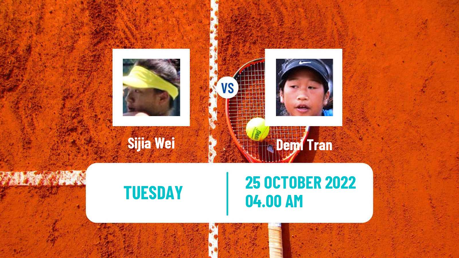 Tennis ITF Tournaments Sijia Wei - Demi Tran