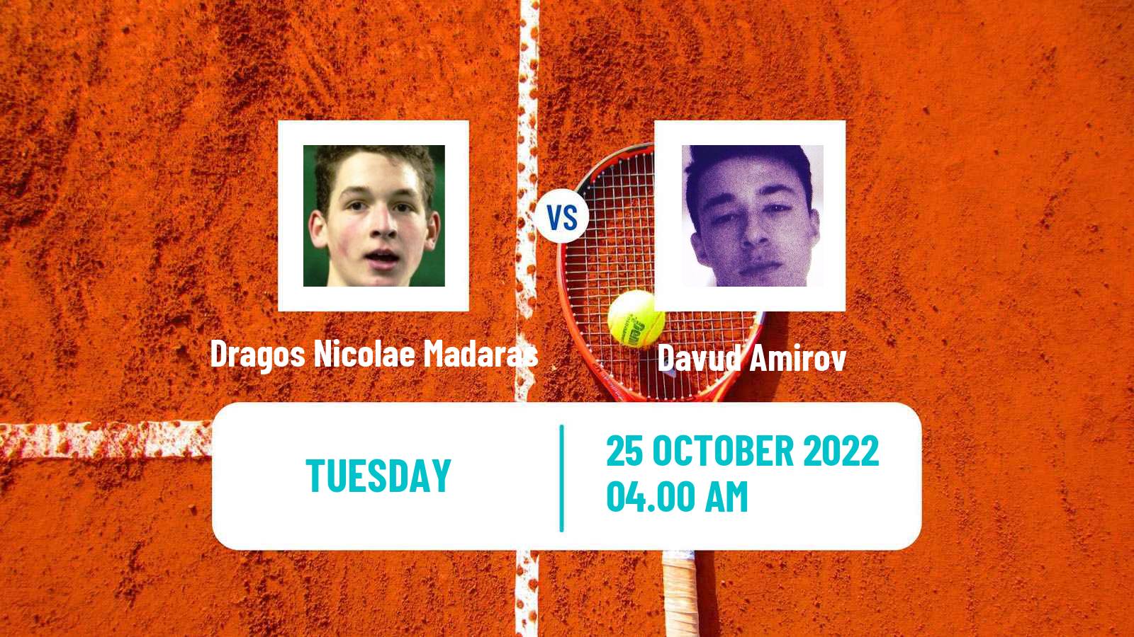 Tennis ITF Tournaments Dragos Nicolae Madaras - Davud Amirov