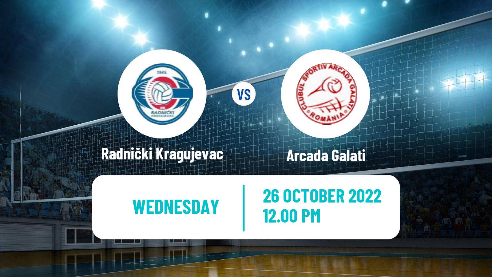 Volleyball CEV Cup Radnički Kragujevac - Arcada Galati