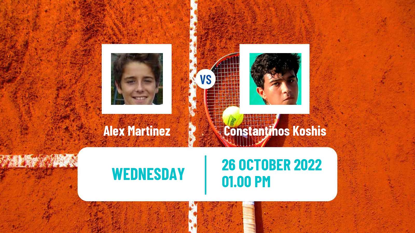 Tennis ITF Tournaments Alex Martinez - Constantinos Koshis