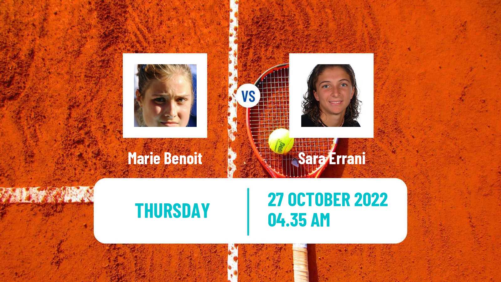 Tennis ITF Tournaments Marie Benoit - Sara Errani