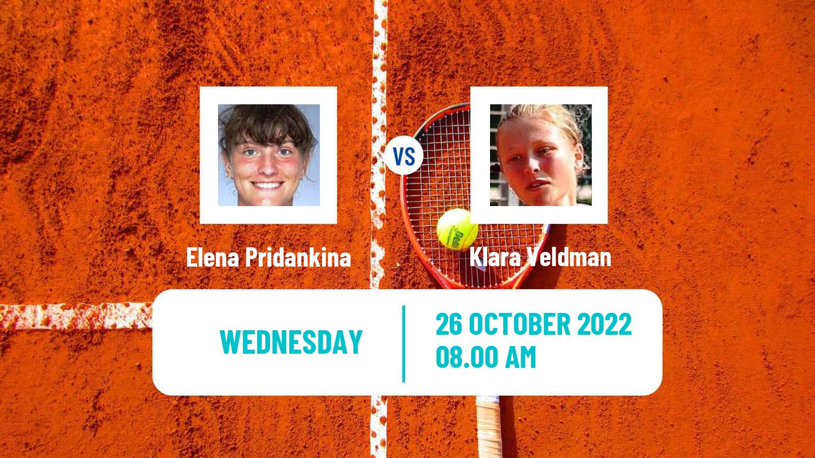 Tennis ITF Tournaments Elena Pridankina - Klara Veldman