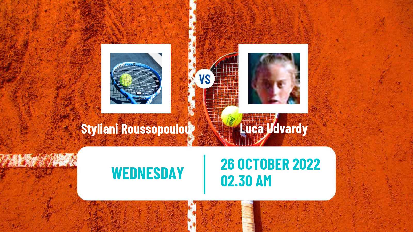 Tennis ITF Tournaments Styliani Roussopoulou - Luca Udvardy