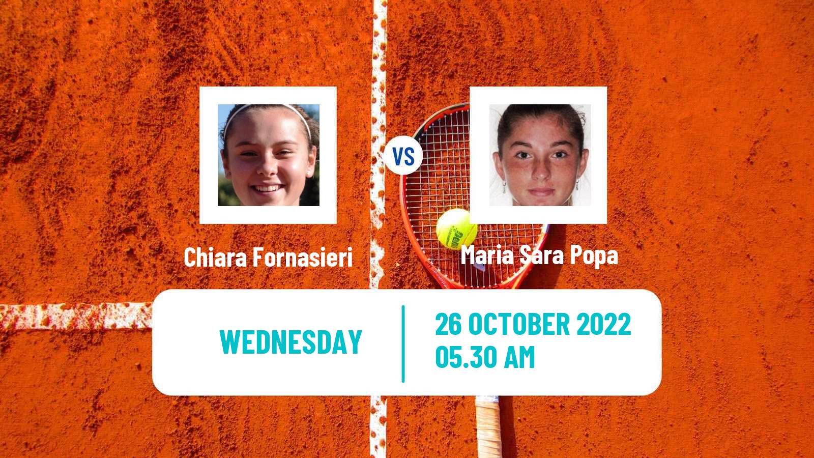 Tennis ITF Tournaments Chiara Fornasieri - Maria Sara Popa