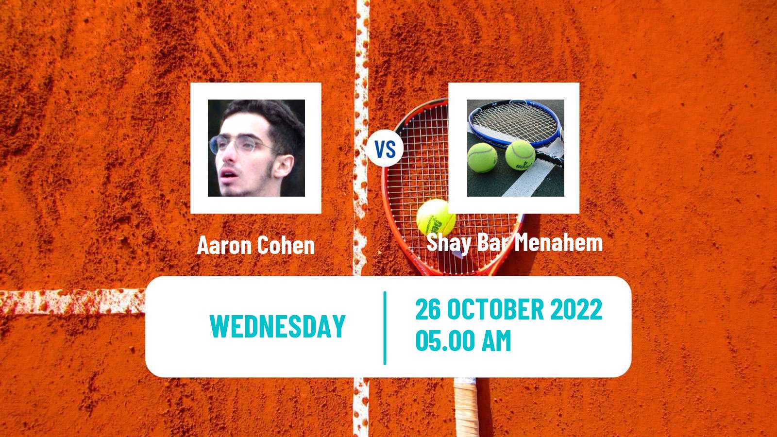 Tennis ITF Tournaments Aaron Cohen - Shay Bar Menahem