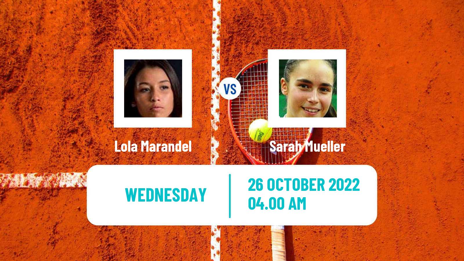 Tennis ITF Tournaments Lola Marandel - Sarah Mueller