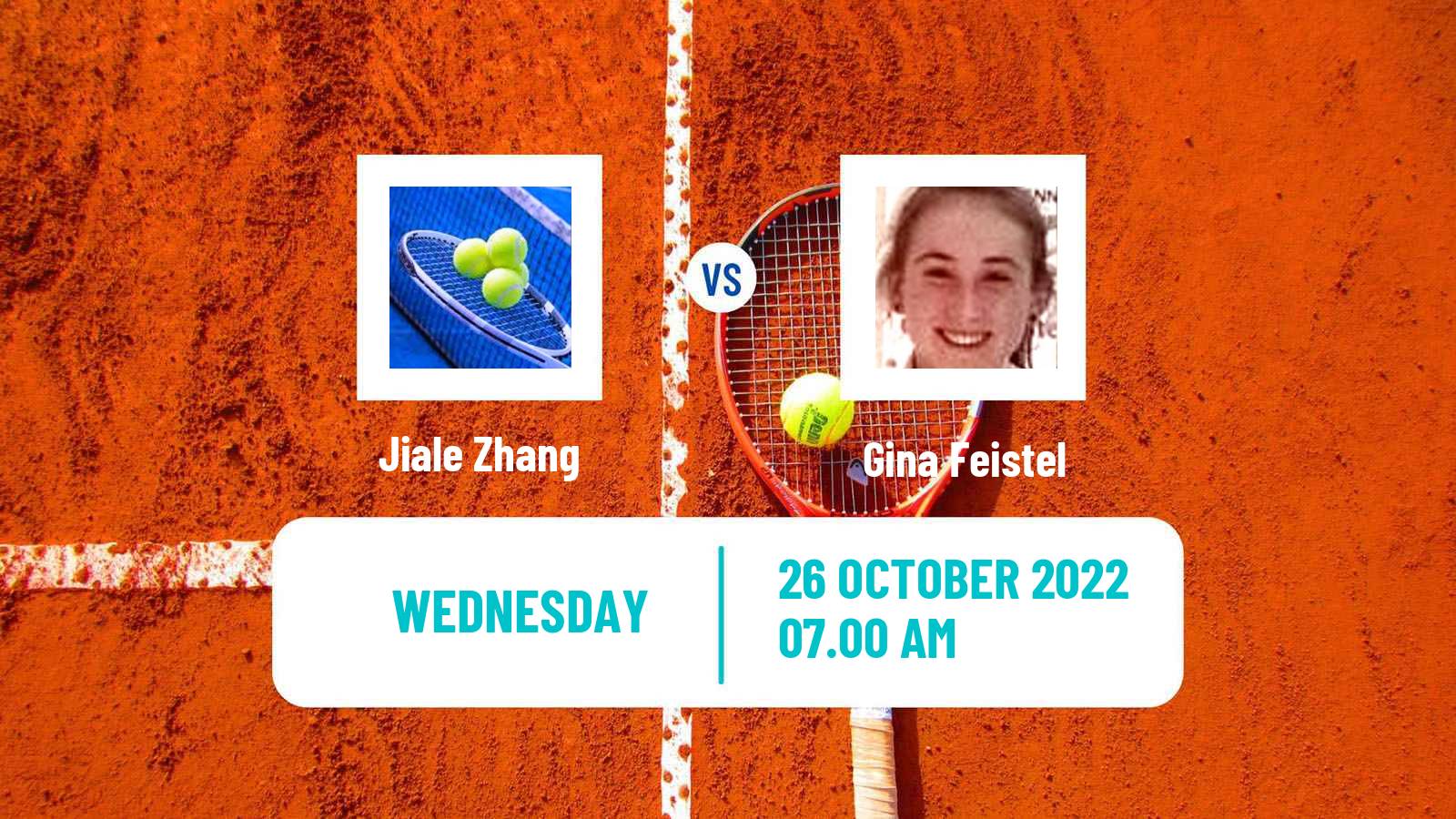 Tennis ITF Tournaments Jiale Zhang - Gina Feistel
