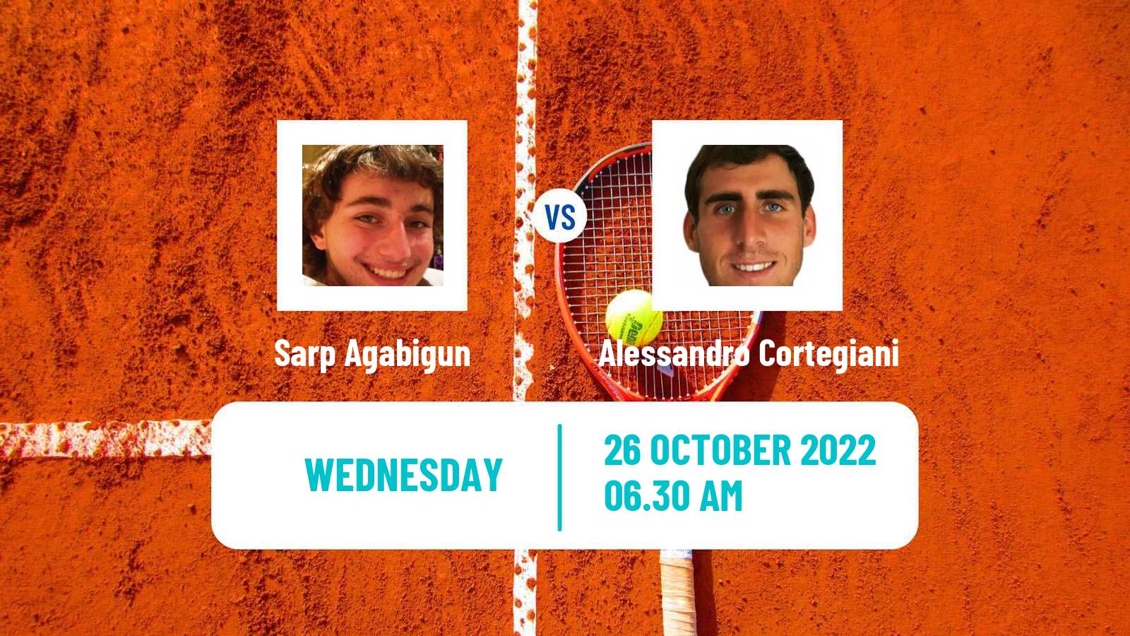 Tennis ITF Tournaments Sarp Agabigun - Alessandro Cortegiani