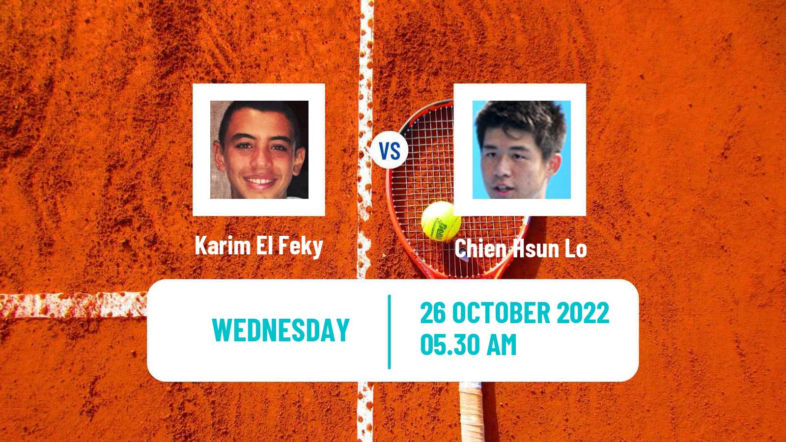 Tennis ITF Tournaments Karim El Feky - Chien Hsun Lo