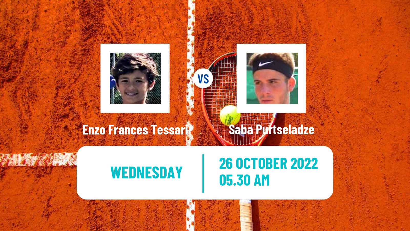Tennis ITF Tournaments Enzo Frances Tessari - Saba Purtseladze