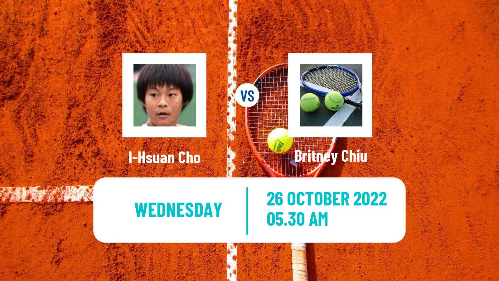 Tennis ITF Tournaments I-Hsuan Cho - Britney Chiu