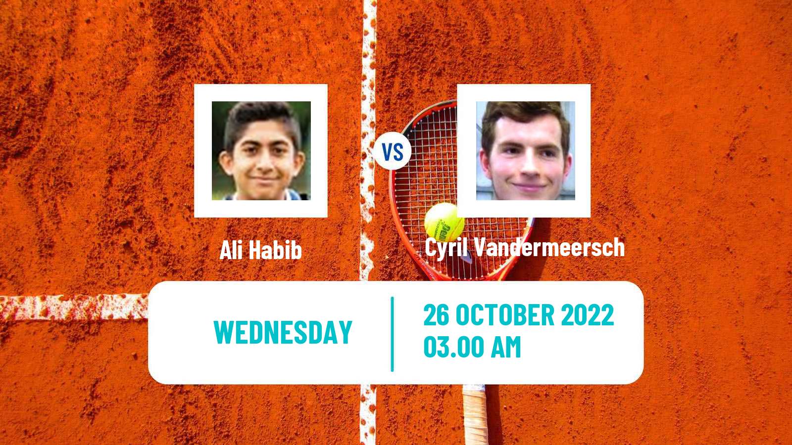 Tennis ITF Tournaments Ali Habib - Cyril Vandermeersch