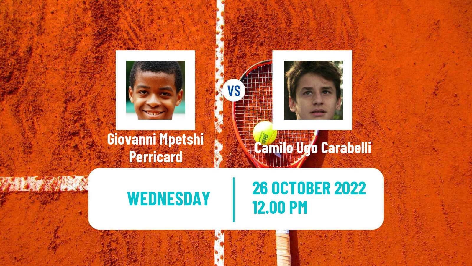 Tennis ATP Challenger Giovanni Mpetshi Perricard - Camilo Ugo Carabelli
