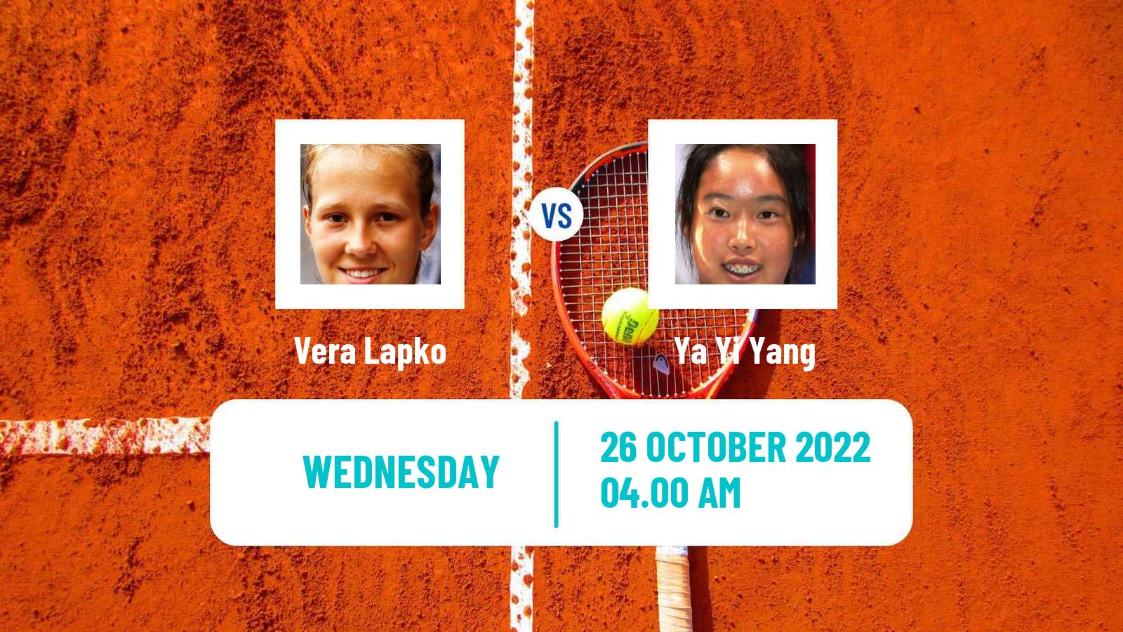 Tennis ITF Tournaments Vera Lapko - Ya Yi Yang