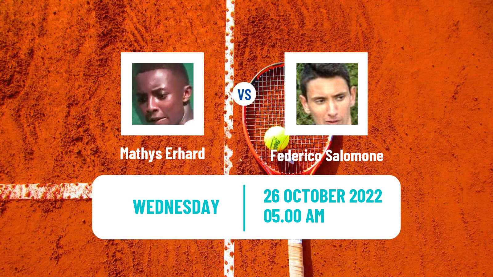 Tennis ITF Tournaments Mathys Erhard - Federico Salomone