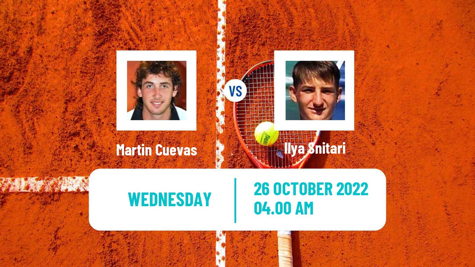 Tennis ITF Tournaments Martin Cuevas - Ilya Snitari