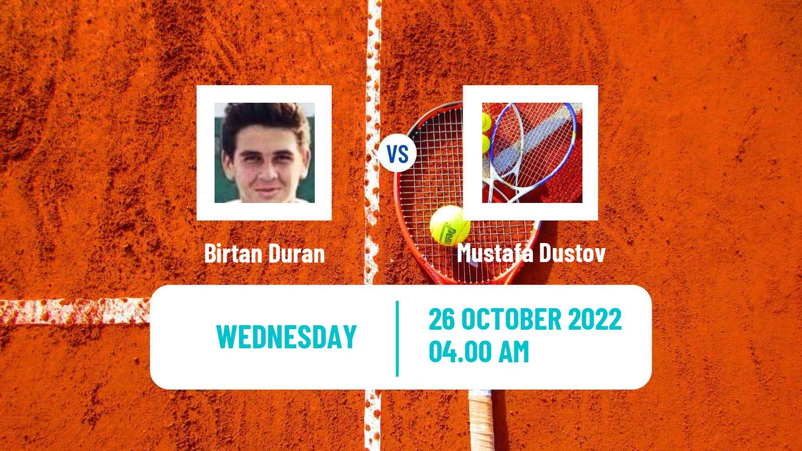 Tennis ITF Tournaments Birtan Duran - Mustafa Dustov