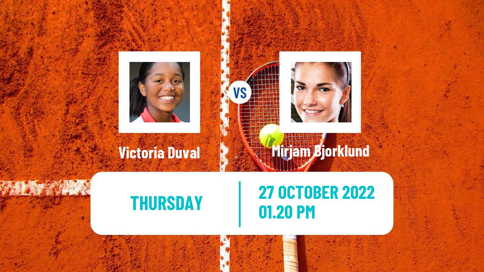 Tennis ITF Tournaments Victoria Duval - Mirjam Bjorklund