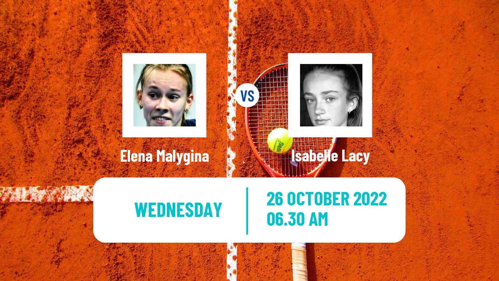 Tennis ITF Tournaments Elena Malygina - Isabelle Lacy