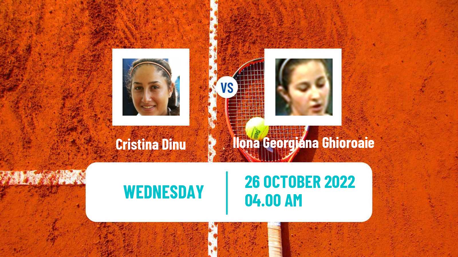 Tennis ITF Tournaments Cristina Dinu - Ilona Georgiana Ghioroaie