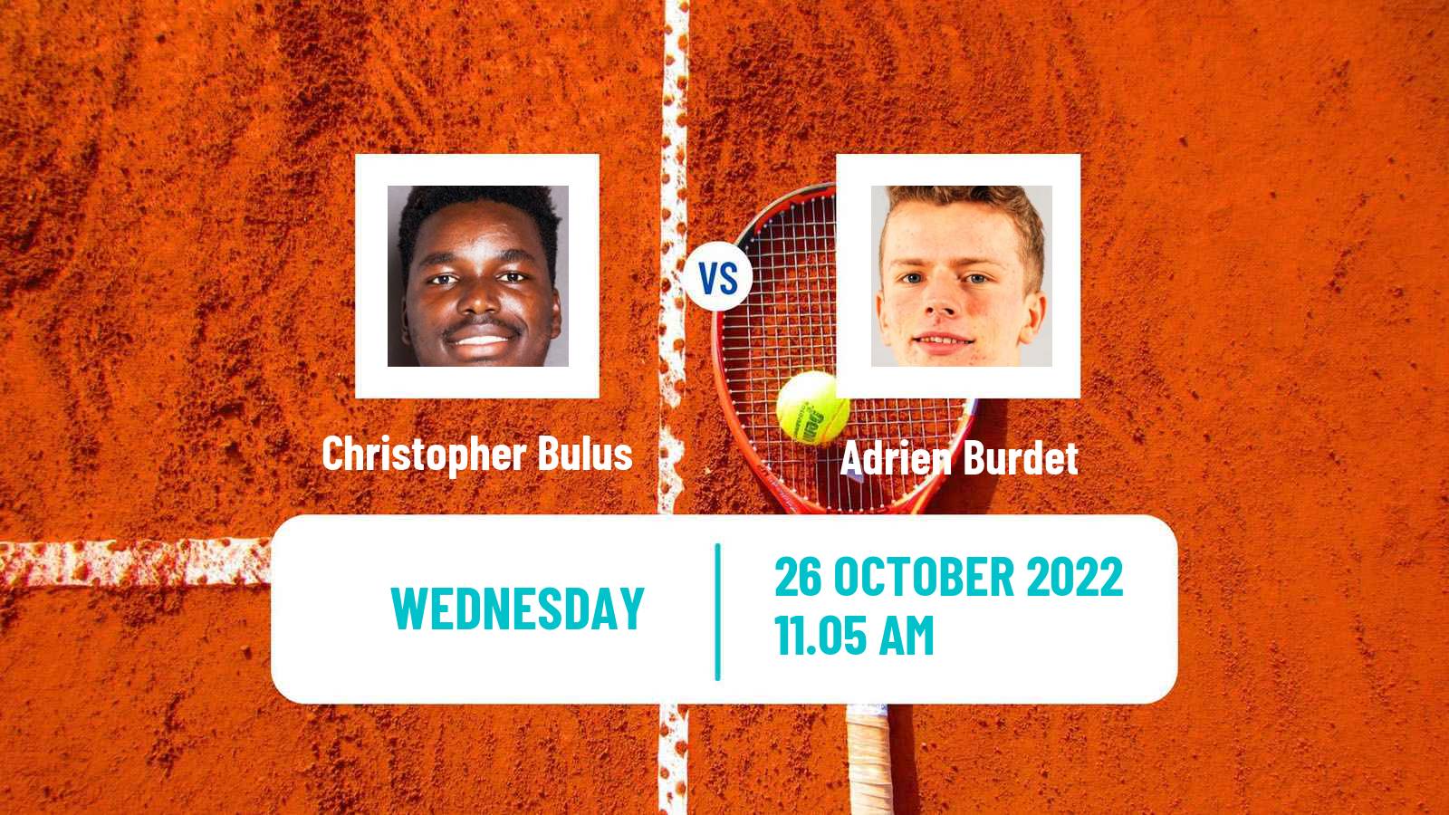 Tennis ITF Tournaments Christopher Bulus - Adrien Burdet