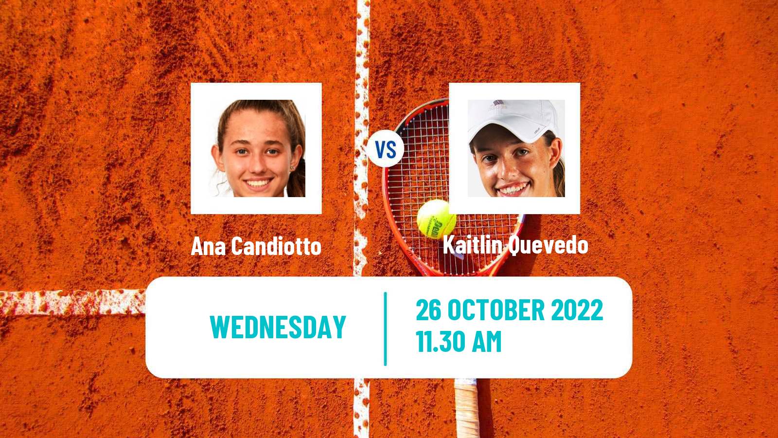 Tennis ITF Tournaments Ana Candiotto - Kaitlin Quevedo