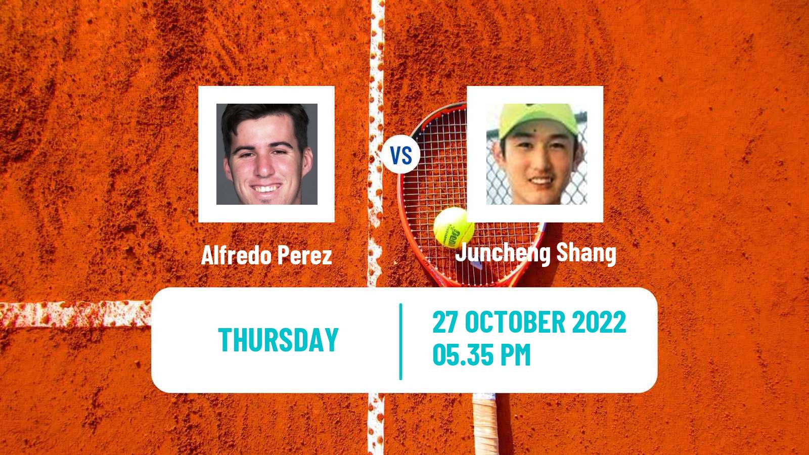 Tennis ATP Challenger Alfredo Perez - Juncheng Shang