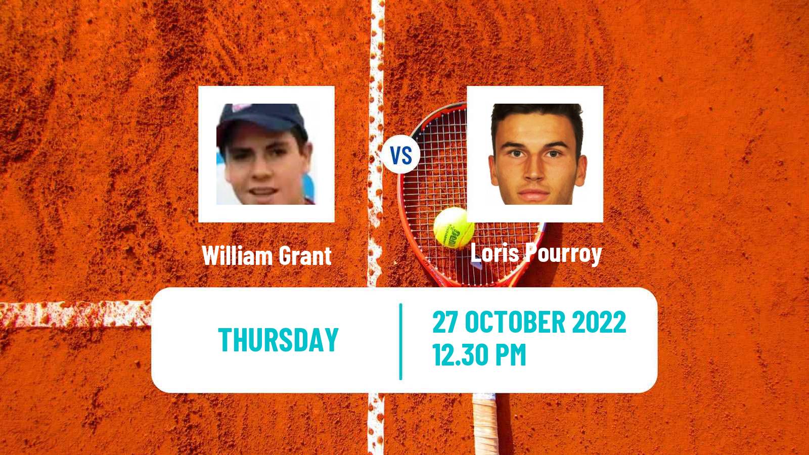 Tennis ITF Tournaments William Grant - Loris Pourroy