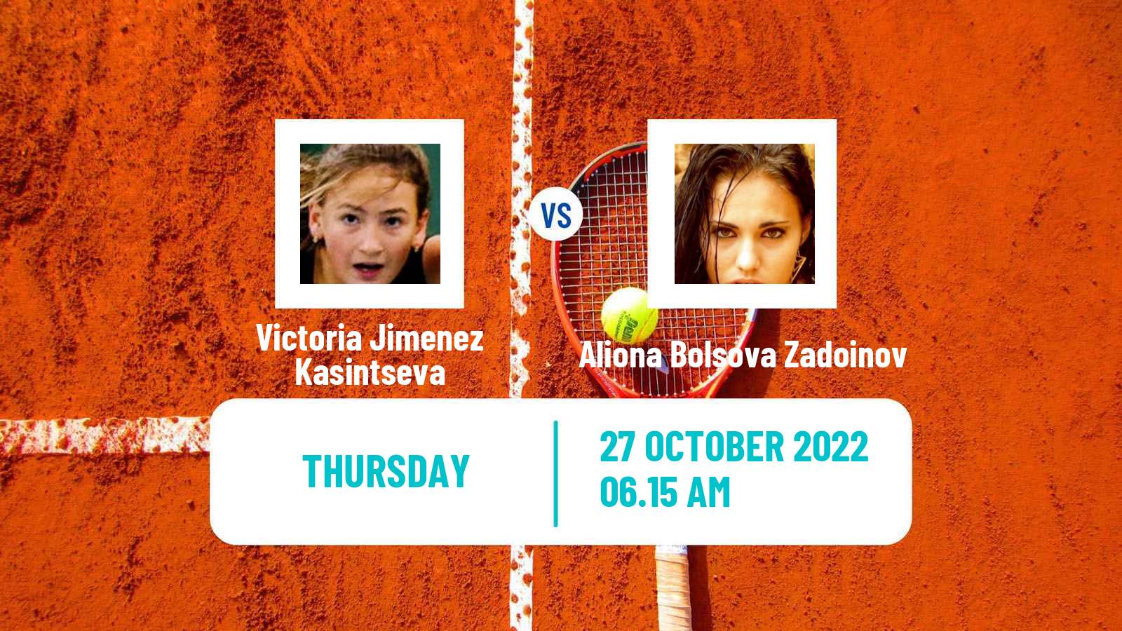 Tennis ITF Tournaments Victoria Jimenez Kasintseva - Aliona Bolsova Zadoinov