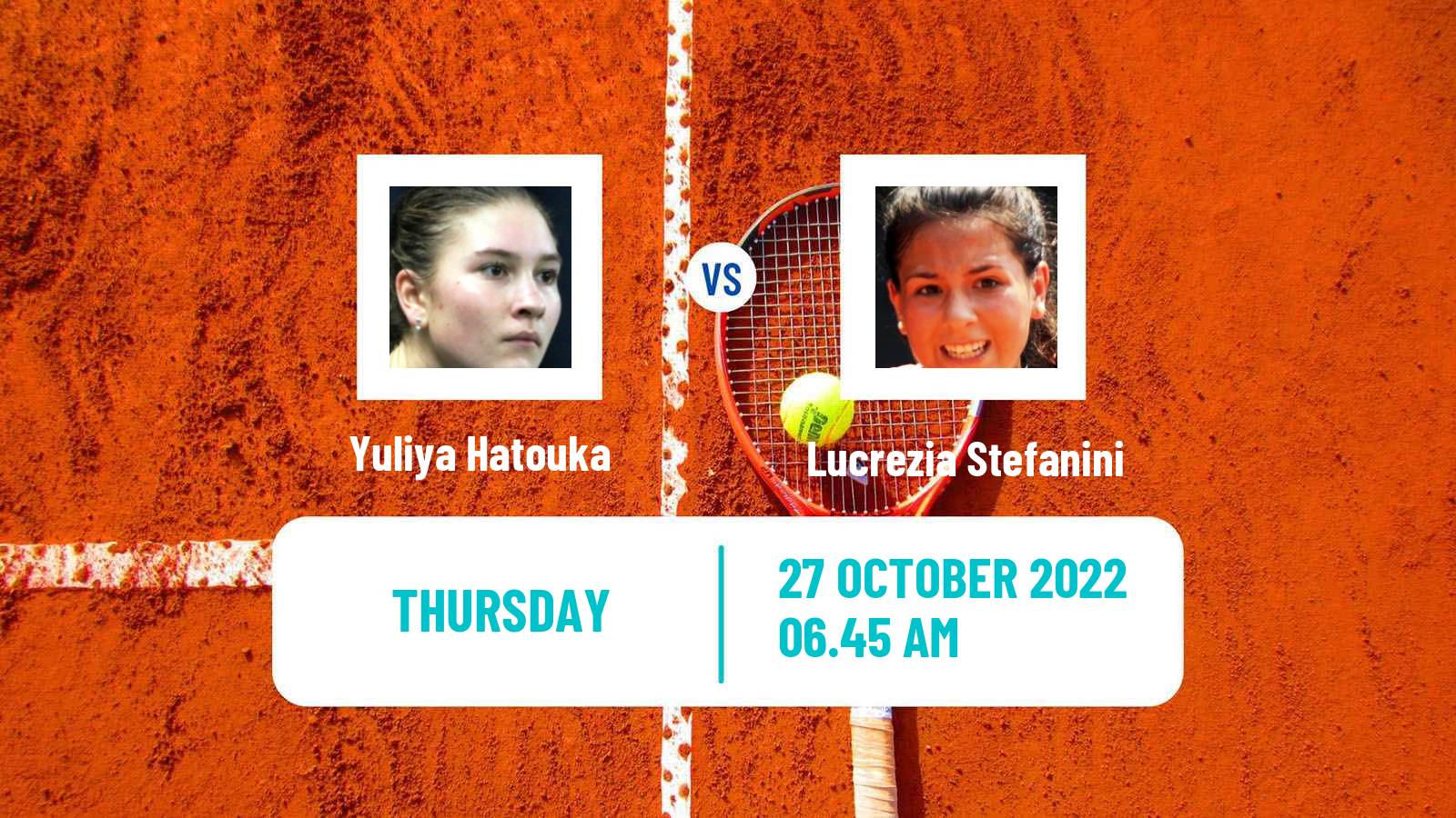 Tennis ITF Tournaments Yuliya Hatouka - Lucrezia Stefanini