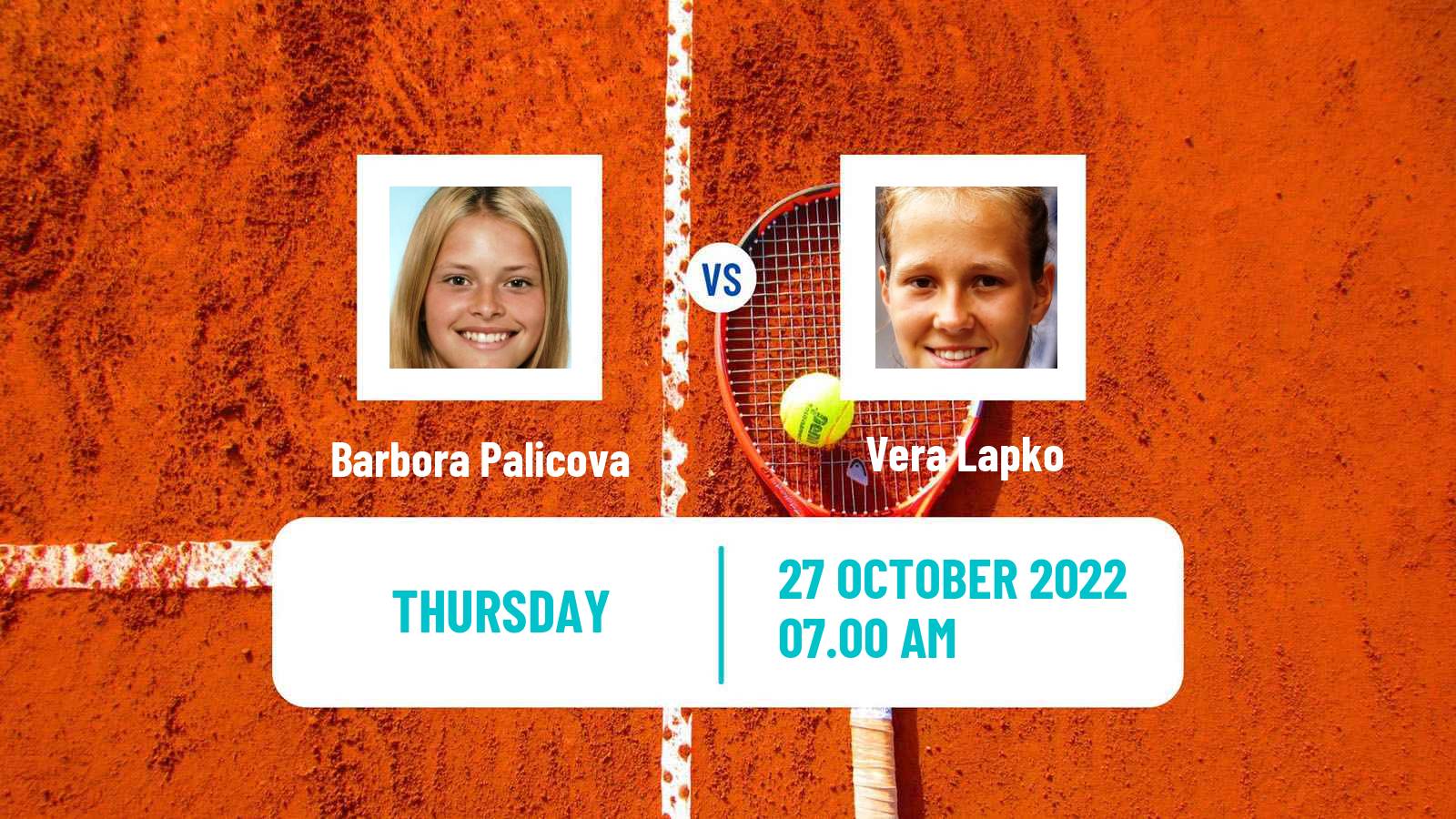 Tennis ITF Tournaments Barbora Palicova - Vera Lapko