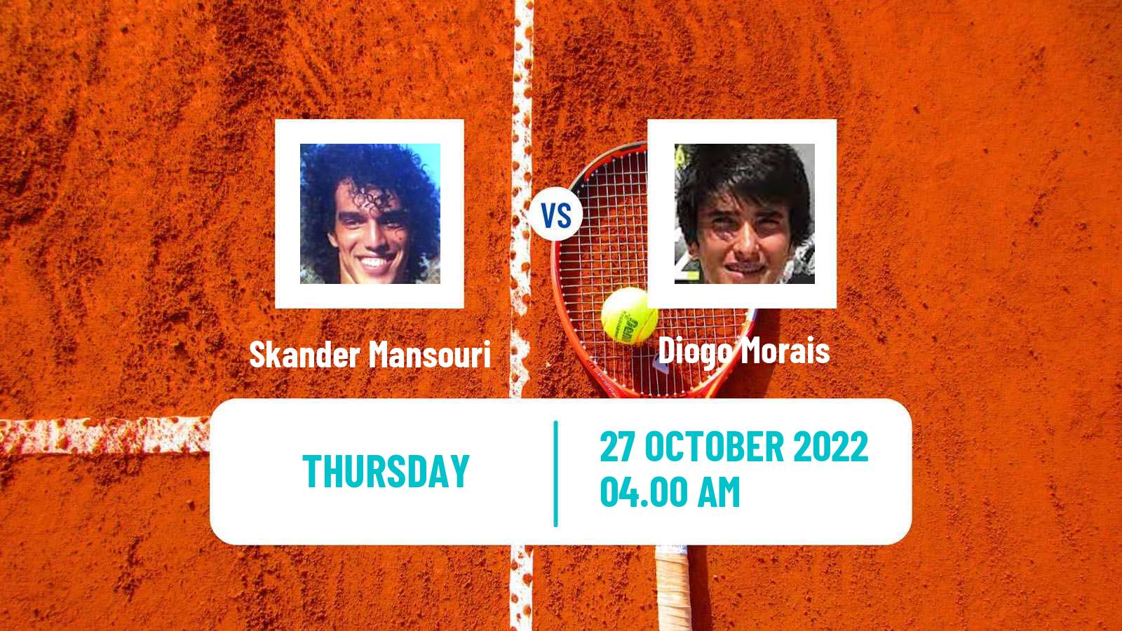 Tennis ITF Tournaments Skander Mansouri - Diogo Morais