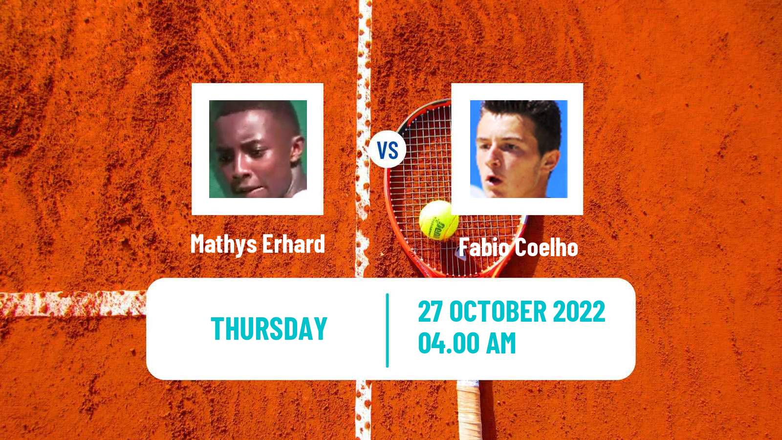 Tennis ITF Tournaments Mathys Erhard - Fabio Coelho